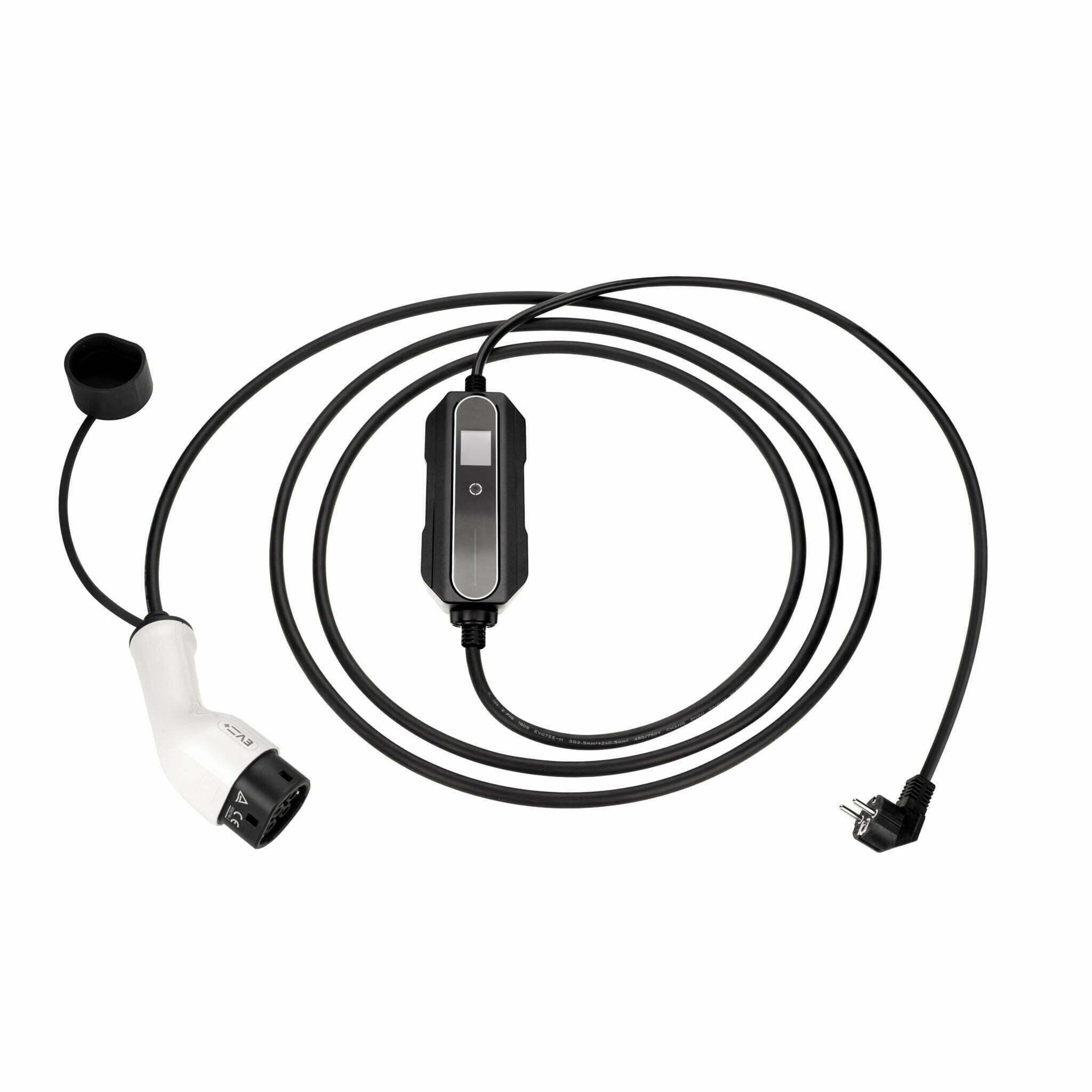 EV portable charging cable Type 2 to schuko with controlbox 16A-adjustable